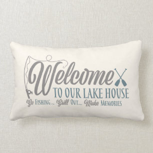 Almofada Lombar Bem-vindos ao nosso lago House