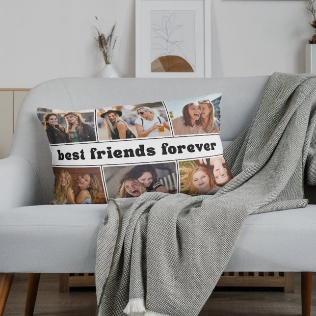 Almofada Lombar Best Friends Forever Photo Collage Modern  (Criador carregado)