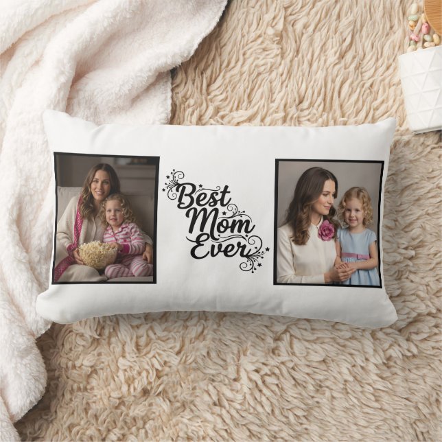 Almofada Lombar Best Mom Ever Sparkling Star 2 Photo Keepsake (Cobertor)