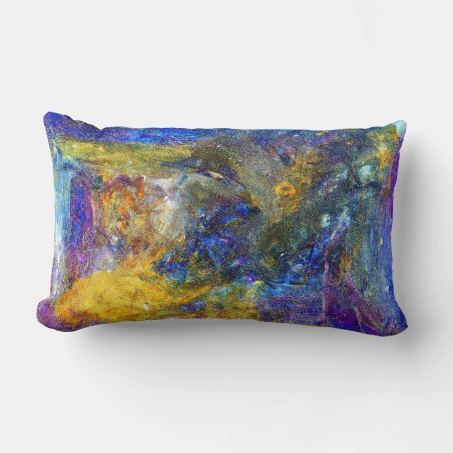 Almofada Lombar Besta Azul em Execução (Frente)