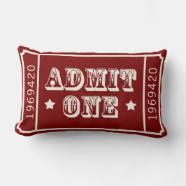 Almofada Lombar Bilhete de Circo Whimsical Admite Um