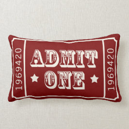 Almofada Lombar Bilhete de Circo Whimsical Admite Um