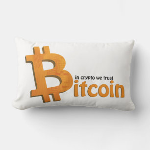Almofada Lombar Bitcoin em we trust pillow - crypto