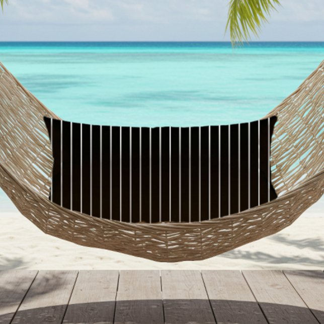 Almofada Lombar Black and White Summer Strips Outdoor (Criador carregado)