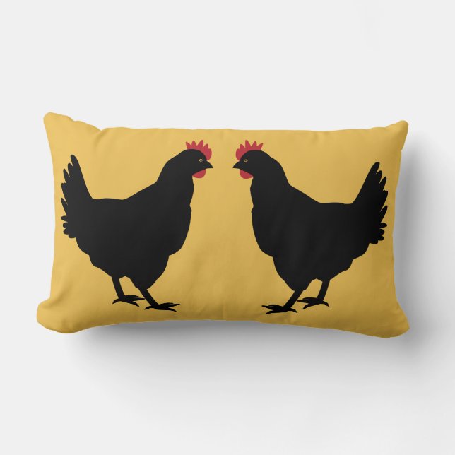 Almofada Lombar Black Hens (Frente)