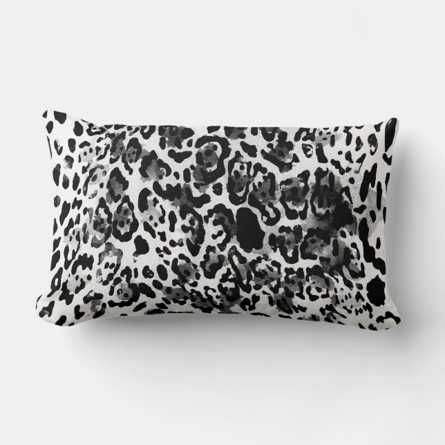 Almofada Lombar Black & White leopard (Frente)