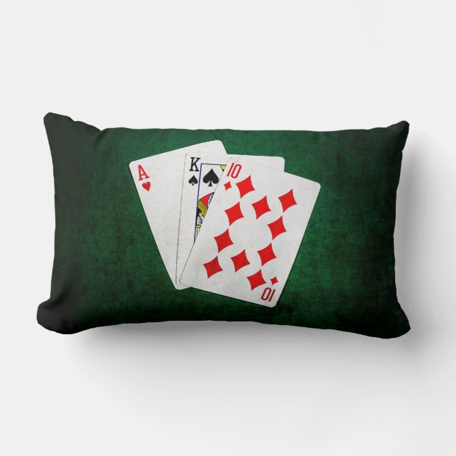 Almofada Lombar Blackjack 21 ponto - Ace, King, Dez (Frente)