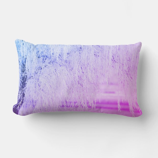 Almofada Lombar Blade de cena de neve roxa (Frente)