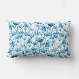 Almofada Lombar Blue Abstract Flowers