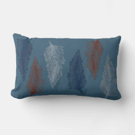 Almofada Lombar Blue Boho Feather