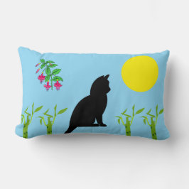 Almofada Lombar Blue Haven Cat & Plants Lumbar Pillow