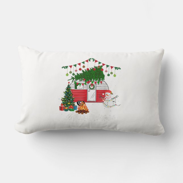 Almofada Lombar Blue Heeler Com Suéter De Natal - Feliz Natal (Frente)