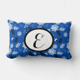 Almofada Lombar Blue leaves romantic garden