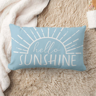 Almofada Lombar Blue Simple Modern Hello Sunshine