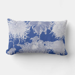 Almofada Lombar Blue White Vintage Chinoiserie Floral