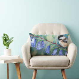 Almofada Lombar Bluebells de aquarelas e Travesseiro decorativo de