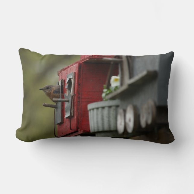 Almofada Lombar Bluebird no travesseiro do Birdhouse (Frente)