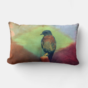 Almofada Lombar Bluebird Oriental - Travesseiro decorativo de diam