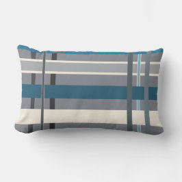 Almofada Lombar Blues e Stripes de Cinza