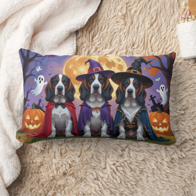 Almofada Lombar Bluetick Coonhound Dogs Pumpkin Halloween Engraçad (Cobertor)