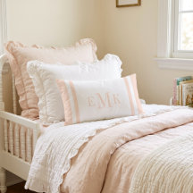 Blush Rosa e Branco Monograma Clássico