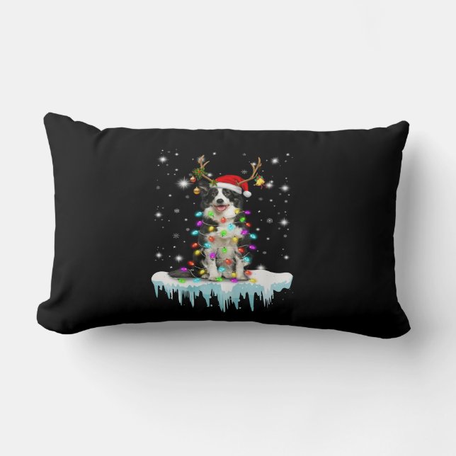 Almofada Lombar Boder Colline Reindeer Natal Presente (Frente)