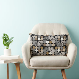 Almofada Lombar Bohemian Preto Cinza