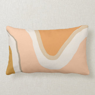 Almofada Lombar Boho Modern Geométrica, padrão de mostarda cor de