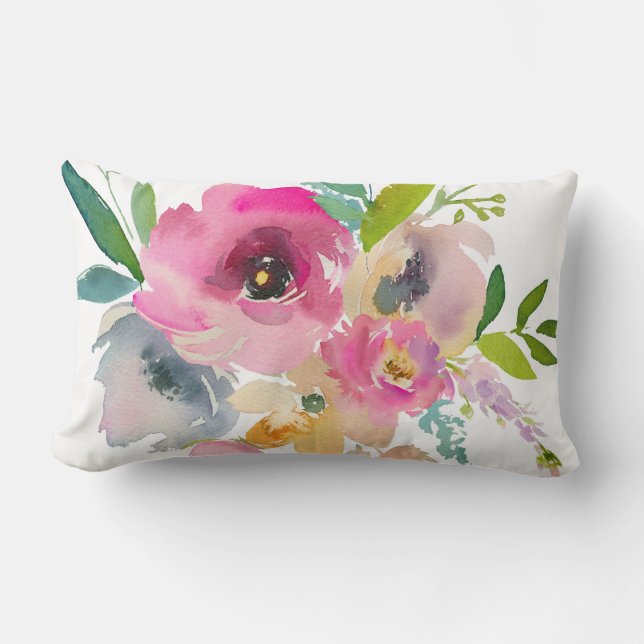 Almofada Lombar Boho Pastel Watercolor (Frente)