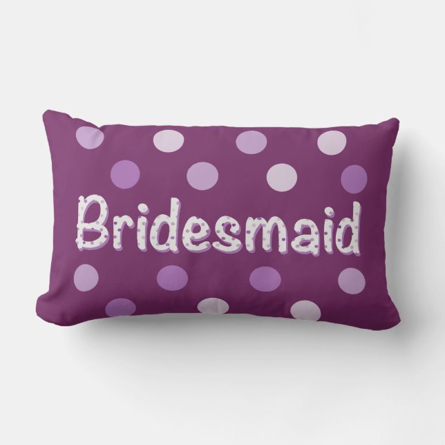 Almofada Lombar Bolinhas Roxo de Bridesmaid (Frente)