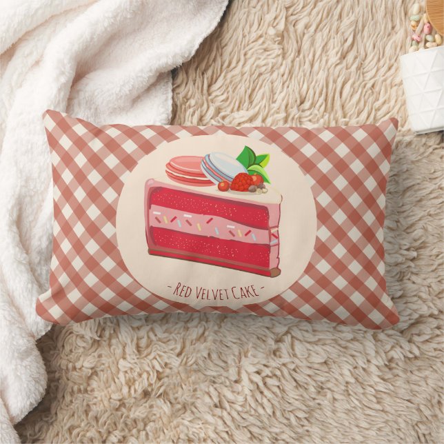 Almofada Lombar bolo red velvet com cream cheese de morango (Cobertor)