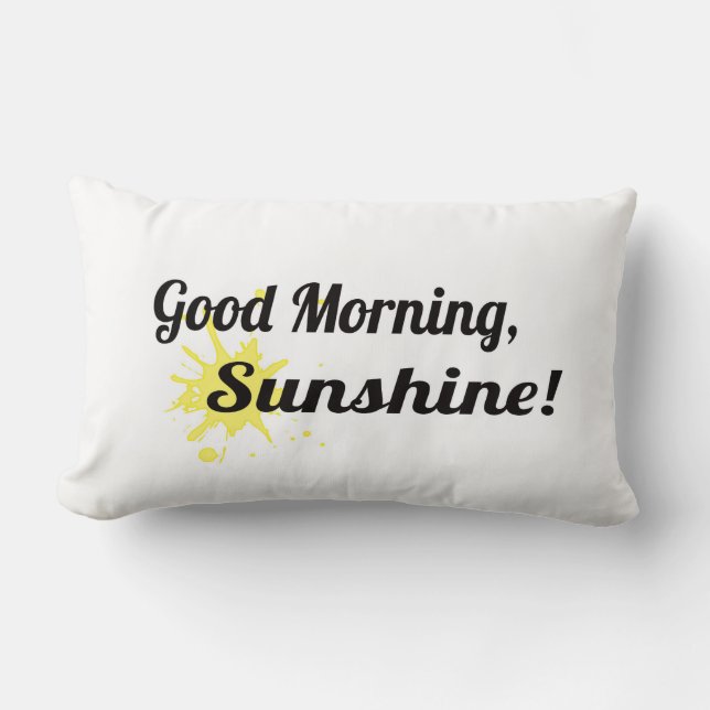 Almofada Lombar Bom dia/Goodnight travesseiro (Frente)