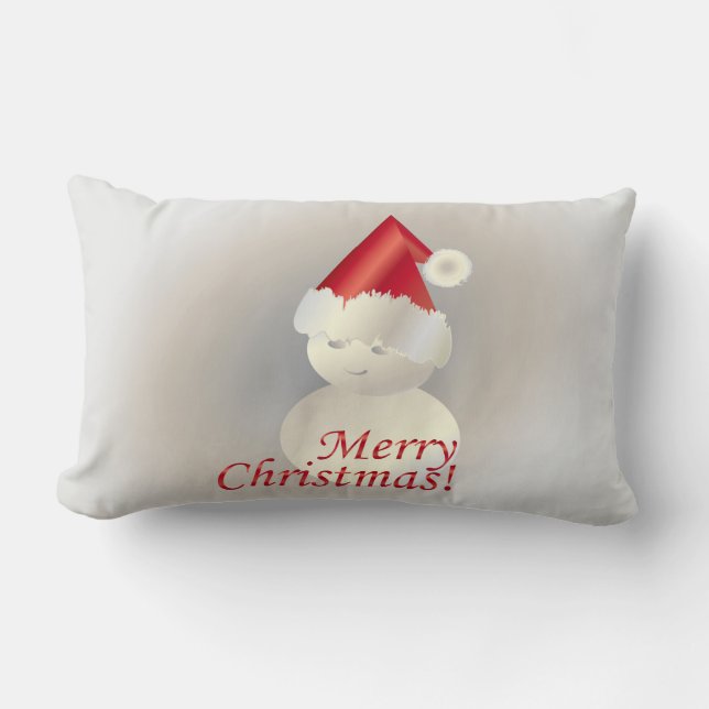 Almofada Lombar Boneco de Neve de Natal (Frente)