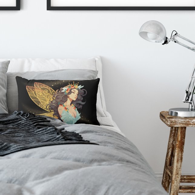 Almofada Lombar Bonita Rainha Fada Travesseiro Lumbar (Criador carregado)