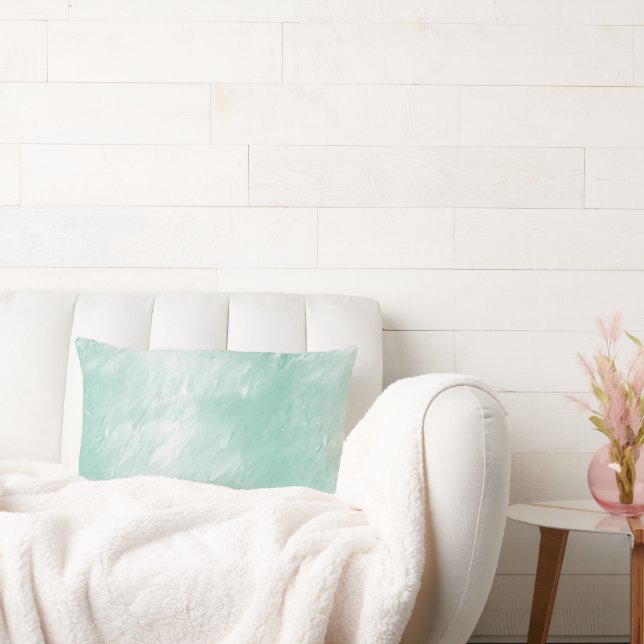 Almofada Lombar Bonito Girly Mint e Ocean Aqua Blue (Sofá)