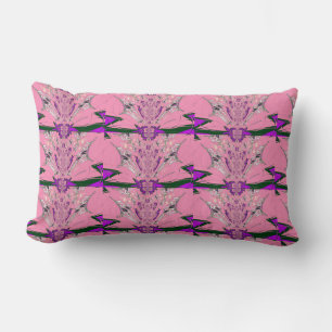 Almofada Lombar Bonito monograma roxo, cor-de-rosa,