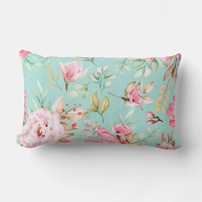 Almofada Lombar Bonito prática decorativa ocular floral (Frente)