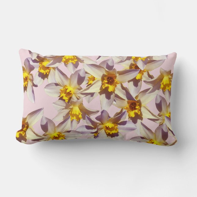 Almofada Lombar Bonitos Daffodils Flores Cushion lombar (Frente)