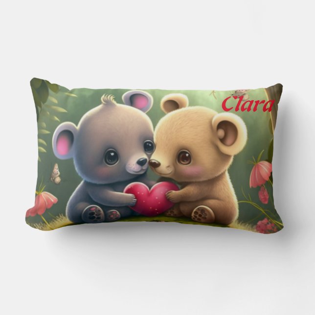 Almofada Lombar Bons animais apaixonados (Frente)