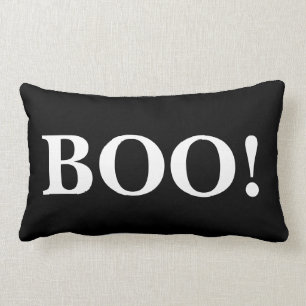 Almofada Lombar Boo Negro Feliz Halloween!