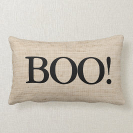 Almofada Lombar BOO no Travesseiro Burlap Halloween