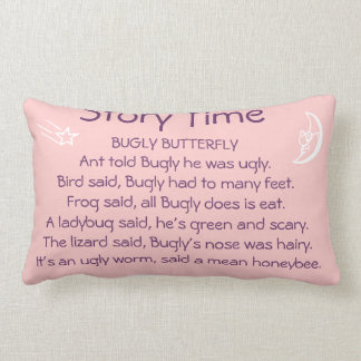 Almofada Lombar Borboleta Bugly Story time travesseiro rosa