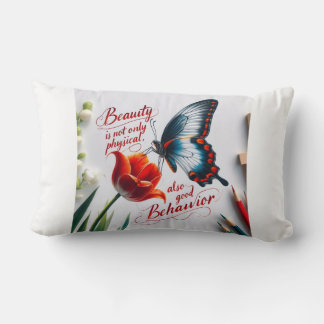 Almofada Lombar borboleta com palavras sábias
