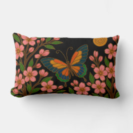 Almofada Lombar Borboleta Flor de Cerejeira Lua