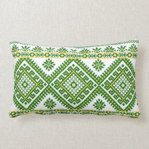 Almofada Lombar Bordado verde das polegadas X 21 do Lumbar 13 do