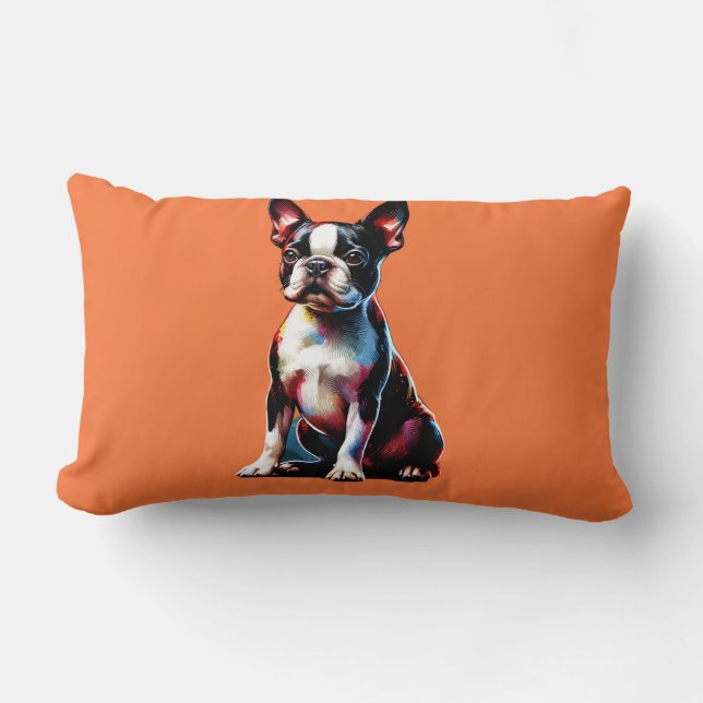 Almofada Lombar Boston Terrier Dog (Frente)