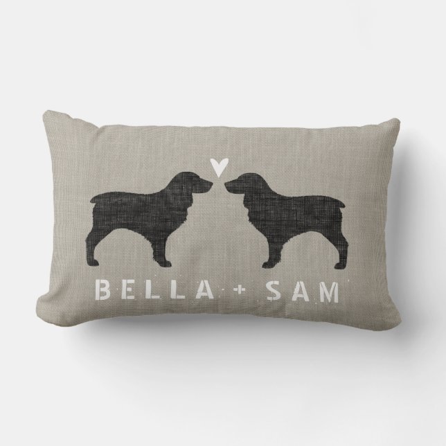 Almofada Lombar Boykin Spaniel Silhouettes Love (Frente)