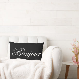 Almofada Lombar Branco de Bonjour no preto