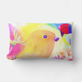 Almofada Lombar Bright Tie-Dye Birds