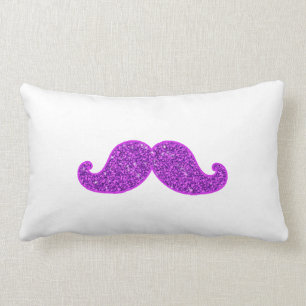 Almofada Lombar Brilho roxo do bigode retro feminino do